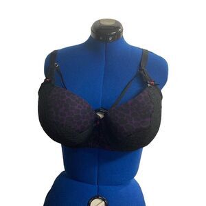 CACIQUE‎ Women’s Padded Bra Black Size 46D Lace